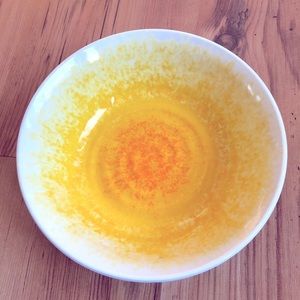 3/$15 NEW Home Cereal Bowl White Yellow Flame